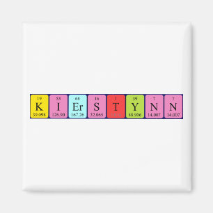 Íman Imagem do nome da mesa periódica do Kierstynn