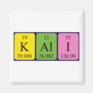 Íman Imagem do nome da mesa periódica Kali