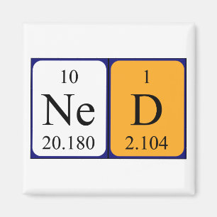 Íman Imagem do nome da mesa periódica Ned