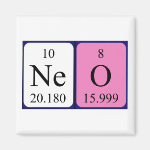 Íman Imagem do nome da mesa periódica Neo