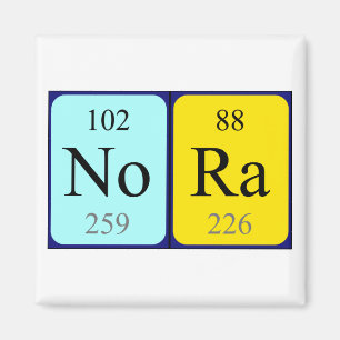 Íman Imagem do nome da mesa periódica Nora