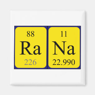 Íman Imagem do nome da mesa periódica Rana