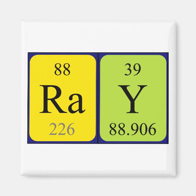 Íman Imagem do nome da mesa periódica Ray (Frente)