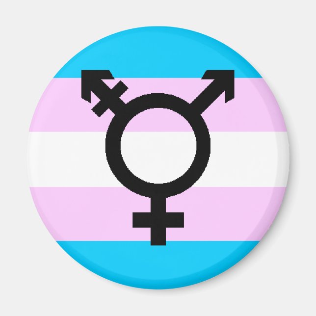 Íman Imagem do Orgulho Trans - com símbolo (Frente)