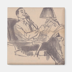 Íman Imagem do Pai de jornal Vintage