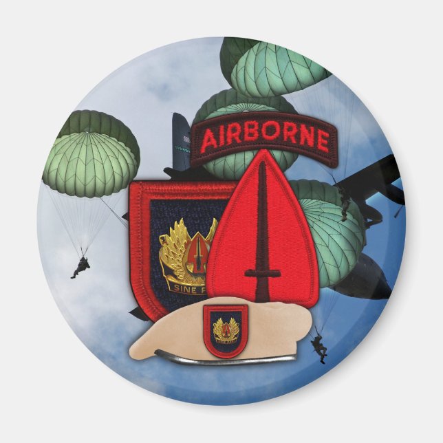 Íman Imagem do patch de Ops Especiais USSOCOM USASOC (Frente)