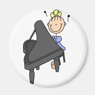 Íman Imagem do Piano com Figura Stick