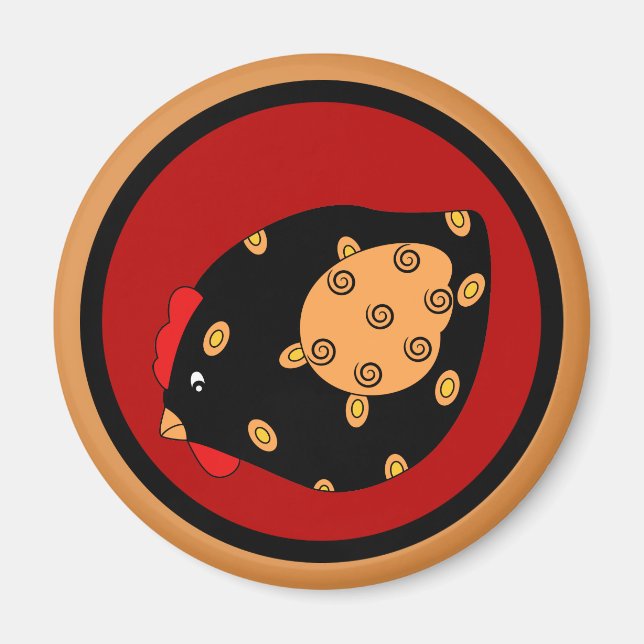 Íman Imagem do Pintinho Hen (Frente)