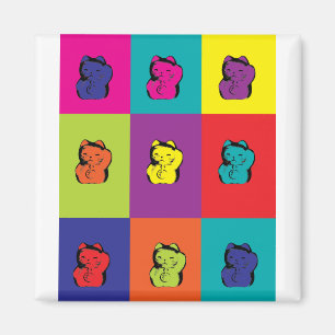 Íman Imagem do Pop de Arte do Gatinho Maneki Neko