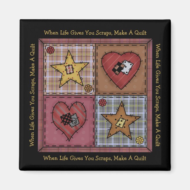 Íman Imagem do Quilter de Patchwork Prim (Frente)