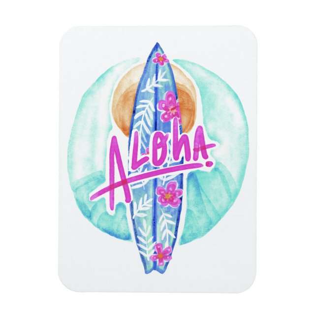 Íman Imagem do Surfista Havaiano Aloha (Vertical)