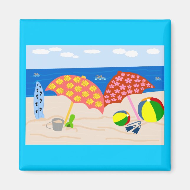Íman Imagem do tempo de praia (Frente)