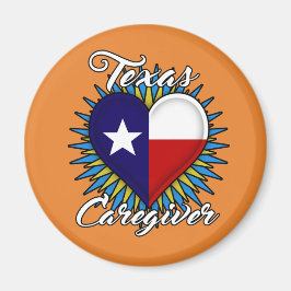 Íman Imagem do Texas Caregiver (fundo laranja)
