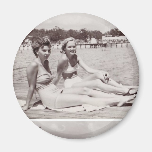 Íman Imagem do Vintage 1940s (Frente)