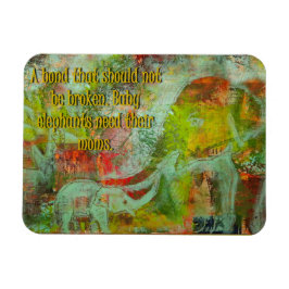 Íman Imagem elefante Magnet com uma mensagem!