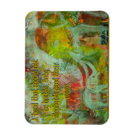 Íman Imagem elefante Magnet com uma mensagem!