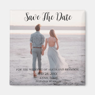 Íman Imagem Elegante Simples Casamento de Foto Moderno