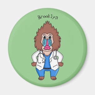 Íman Imagem engraçada de cartoon do mandril doutor