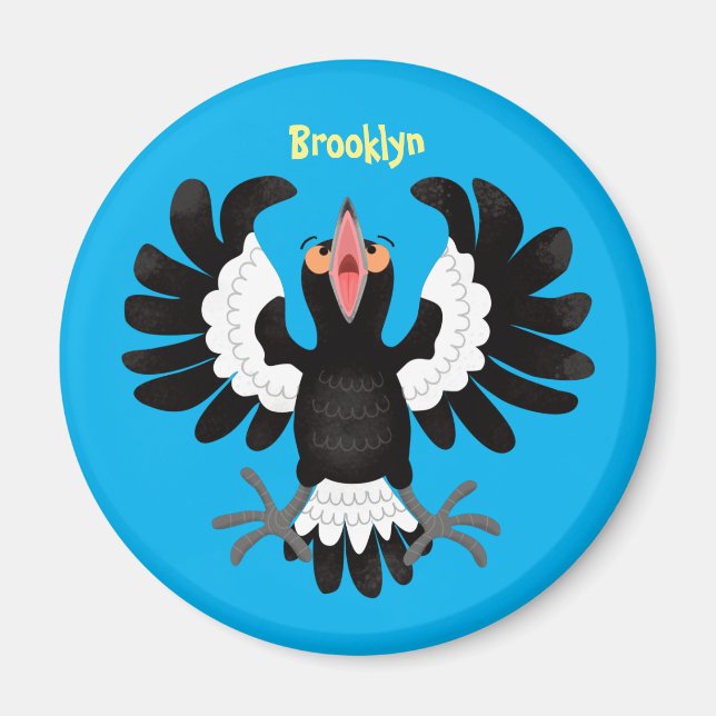 Íman Imagem engraçada de desenho animado australiano (Frente)