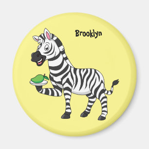 Íman Imagem engraçada de desenho animado de zebra