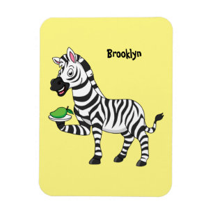 Íman Imagem engraçada de desenho animado de zebra