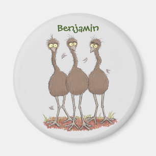 Íman Imagem engraçada do desenho animado emu australia