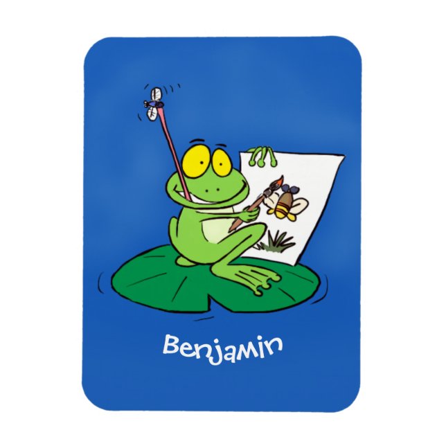 Íman Imagem engraçada e engraçada do desenho do sapo ve (Vertical)
