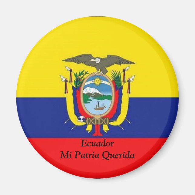 Íman Imagem Equador Mi Patria Querida (Frente)