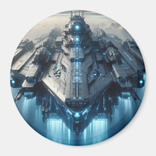 Íman Imagem espacial futurística de 3 polegadas