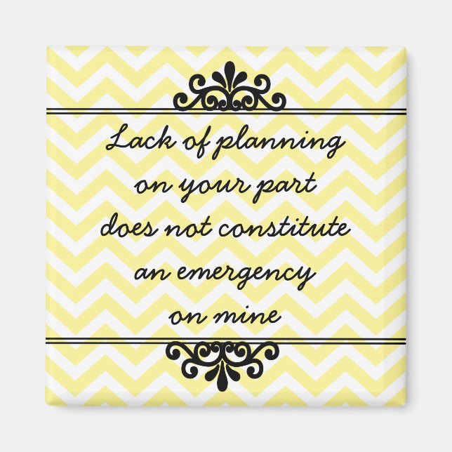 Íman Imagem: falta de planejamento da sua parte... (Frente)