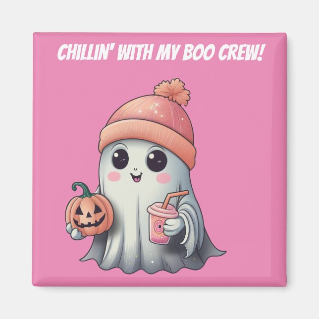 Íman Imagem fantasma do Halloween de Kawaii (Frente)