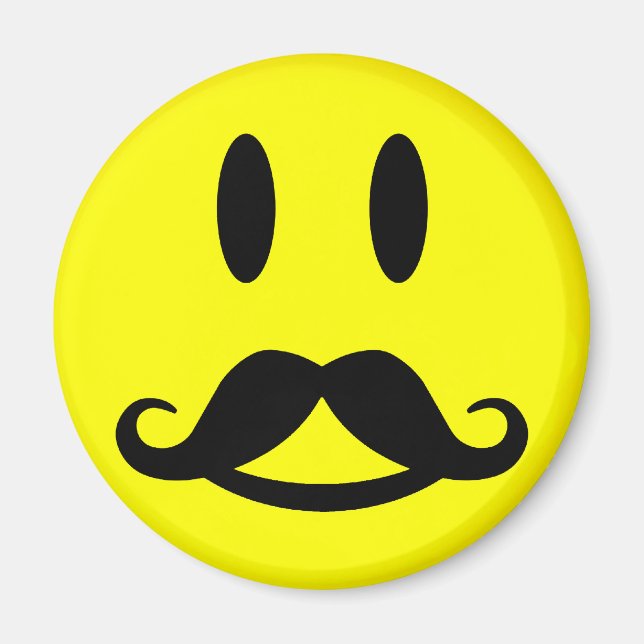 Íman Imagem feliz do bigode (Frente)