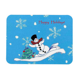Íman Imagem Flex de Natal Snowman