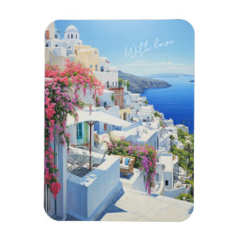 Íman Imagem flexível "Com amor" Santorini