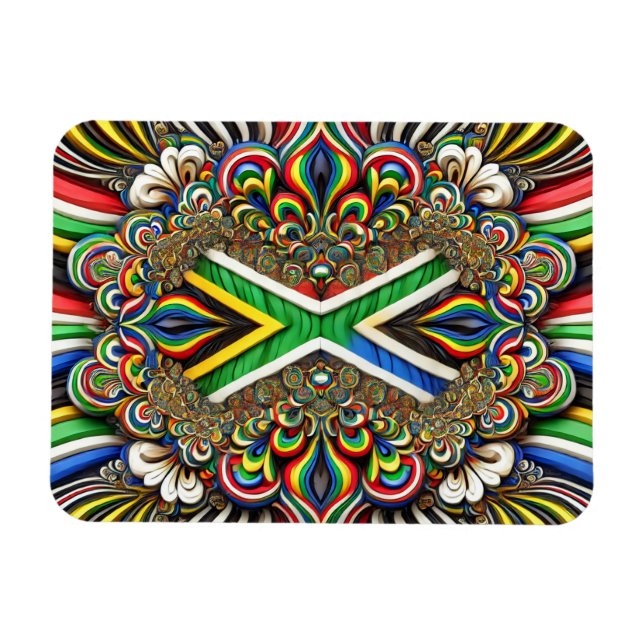 Íman Imagem flexível com cores sul-africanas (Horizontal)