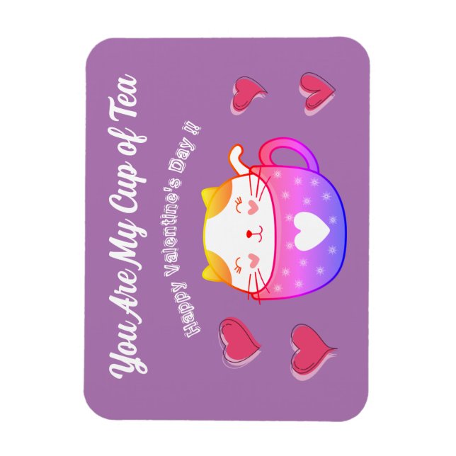 Íman Imagem flexível com uma xícara de dentro de gato (Vertical)