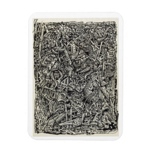 Íman Imagem flexível de desenho a tinta fragmentada