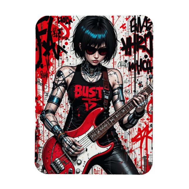 Íman Imagem flexível de rebelião CyberBass (Vertical)