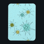 Íman Imagem Flexível de Torre Azul-Ovo de Robin<br><div class="desc">Este Ovo Azul Icônico de Starbursts Atômicos Flexíveis de Magnet de Robin apresenta rajadas atômicas icônicas. Isso mesmo! A antiga escola, o fundo azul de ovo de robin com manchas de ouro é o pano de fundo perfeito para a vibrante turquesa, o aipo de salmoura e os círculos verde cor...</div>