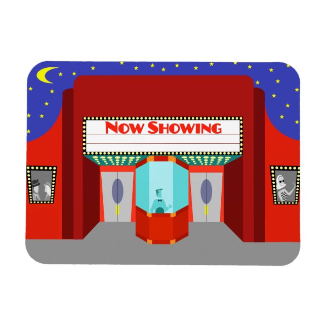 Íman Imagem Flexível do Cinema Retroativo (Horizontal)