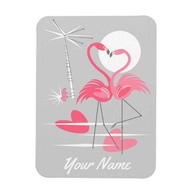 Íman Imagem flexível do Nome do Amor Flamingo (Vertical)