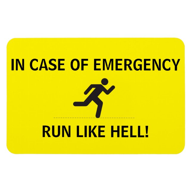 Íman Imagem flexível - EXECUTE COMO INFERNO! (Horizontal)