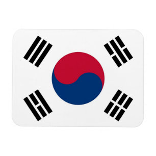 Íman Imagem flexível patriótica com bandeira da Coreia