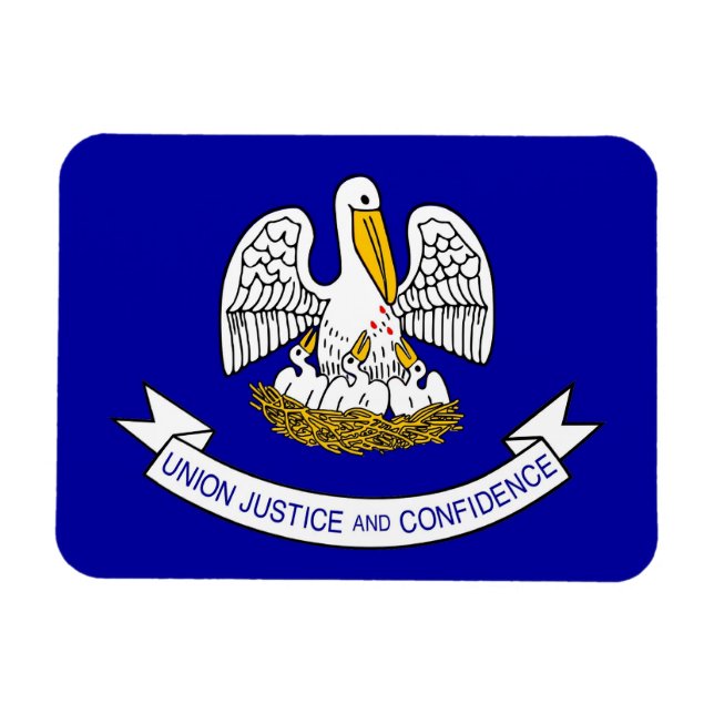 Íman Imagem flexível patriótica com bandeira da Louisia (Horizontal)