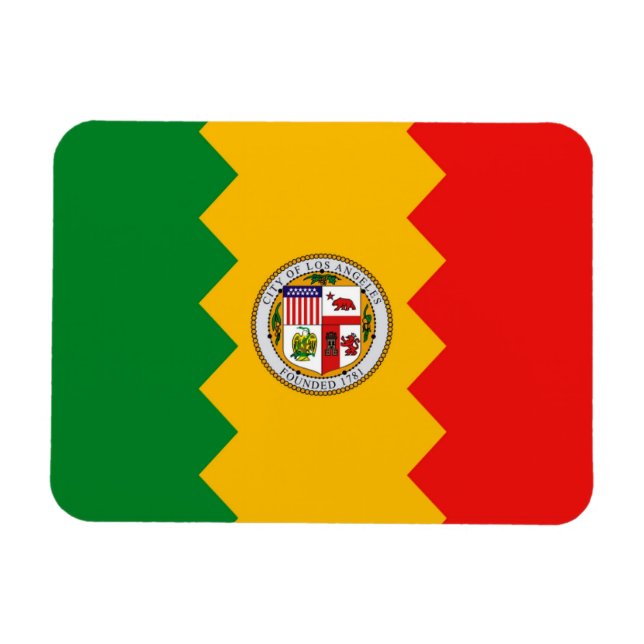 Íman Imagem flexível patriótica com bandeira de Los Ang (Horizontal)