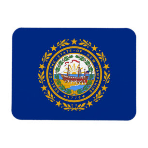 Íman Imagem flexível patriótica com bandeira de New Ham