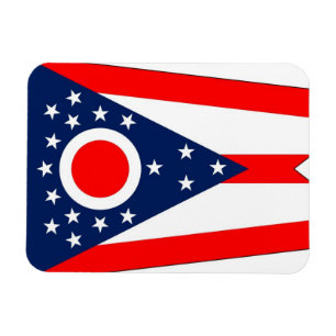 Íman Imagem flexível patriótica com bandeira de Ohio