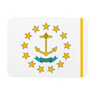 Íman Imagem flexível patriótica com bandeira de Rhode