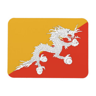 Íman Imagem flexível patriótica com bandeira do Butã