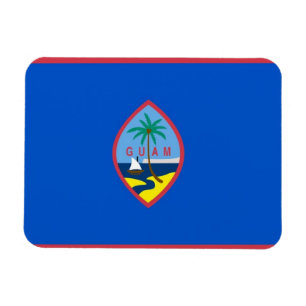 Íman Imagem flexível patriótica com bandeira Guam